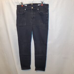 BLDWN BALDWIN BLACK SELVEDGE JEANS 32 x 30 Modern Skinny Distressed Faded